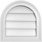 Ekena Millwork Round Top Surface Mount PVC Gable Vent w/ 2"W x 1-1/2"P Brickmould Frame, 16"W x 16"H GVPRT16X1602SN - alternate 1